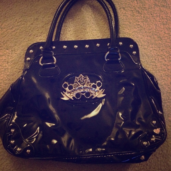 Black leather rock andrebel purse. Greatcondition