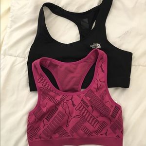 Two sports bras