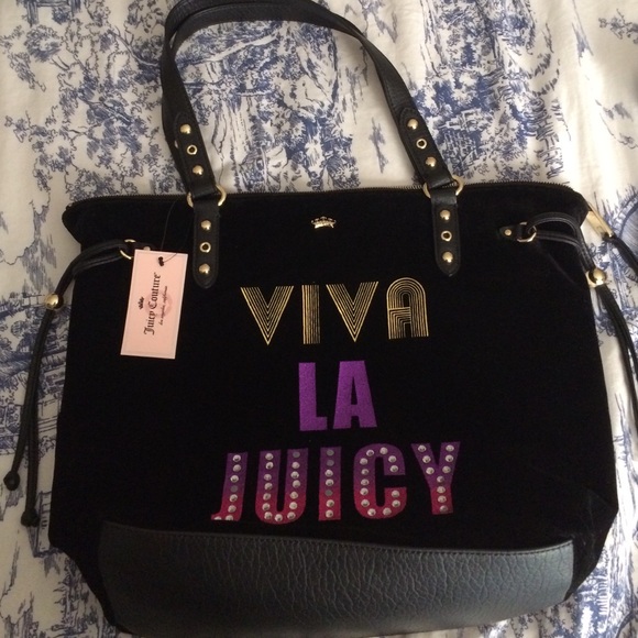 Juicy Couture Handbags - Juicy Couture Spot Tote-velvet like texture