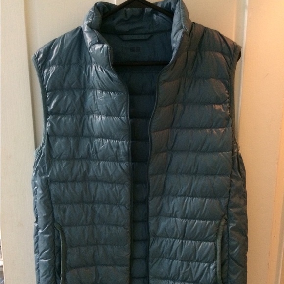 Blue down vest