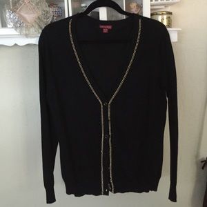 Button up sweater black