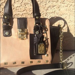 Studded Mini Taupe and black Steve Madden