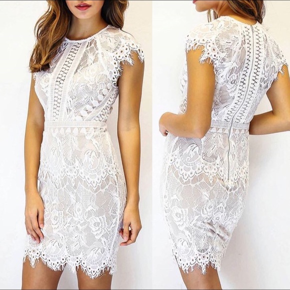 White Lace Dress $48 @ MAARTZ.com