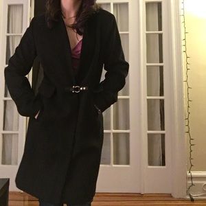 Ivanka Trump NWOT pea trench coat in black