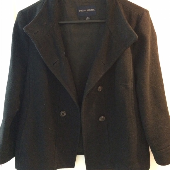 Quarter sleeve black pea coat