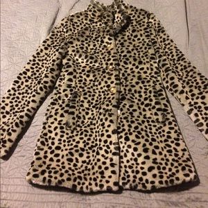 New Fur Cheetah Print Jacket w/gold buttons.