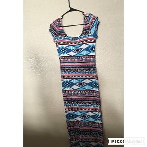 Midi Dress Native American Print