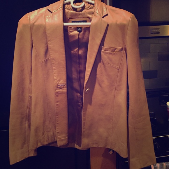 tan banana republic blazer