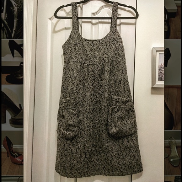 LIKE NEW Walter shift dress, b+w tweed, XS