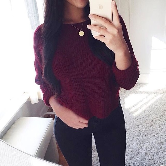 Burgundy sweater