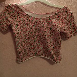 American apparel floral crop top
