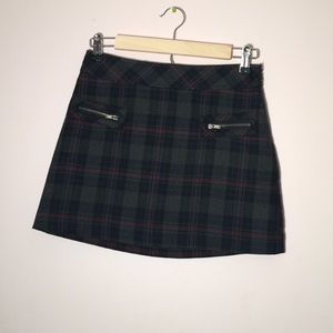 Plaid Gap Mini Skirt Size 0