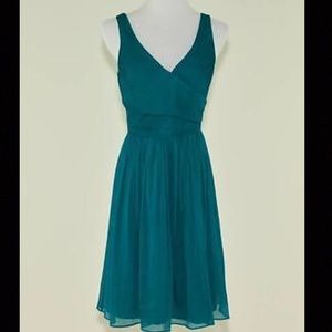 LIKE NEW j crew Heidi dress, peacock, 2P