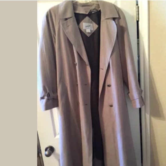 Jacqueline Ferrar Beige Trench Coat Sz 8