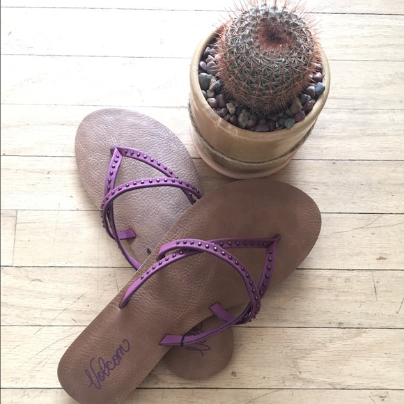 Brand new magenta suede leather sandals