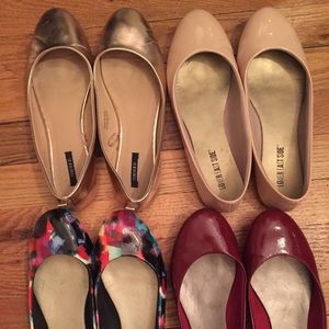 4 pairs of Ballet Flats! 7.5 great condition!
