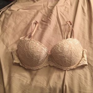 Tan lace bra