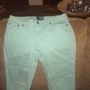 North face teal jeans