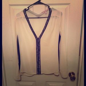 Sheer cream dress top