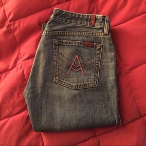 🎉🎉SALE🎉🎉 7 jeans with pink pockets