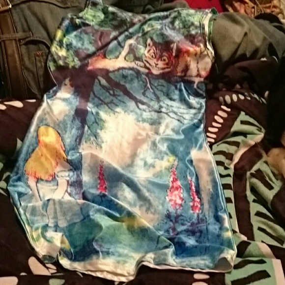 Silk Alice in Wonderland dress