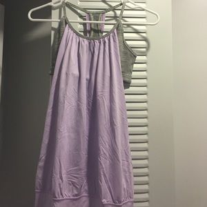 Barely worn gray/lavender lulu top!