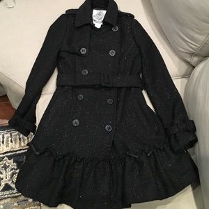 BB Dakota Black Glitter Trench