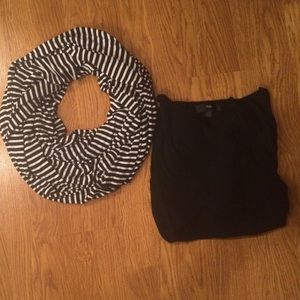 Calvin Klein striped infinity scarf