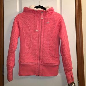 Zella "Z Quilt" Fleece-lined Hoodie in Pink
