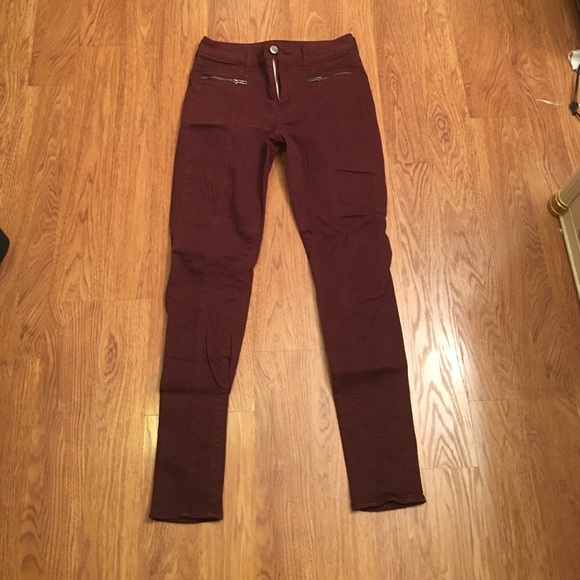 High waisted skinny jeans