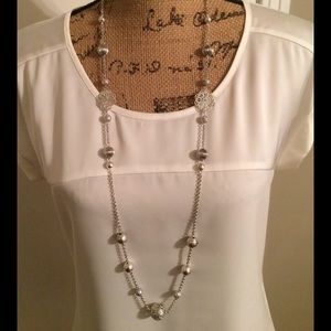 Long Silver Necklace