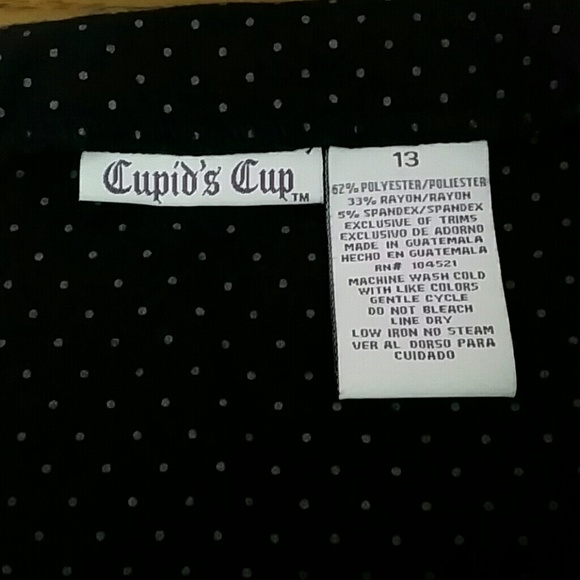 Black and pink polka dot skirt juniors size 13 - Picture 4 of 4