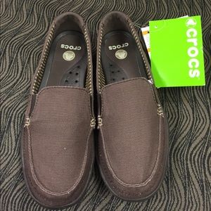 Crocs Walu Canvas Loafers- Women's size 5