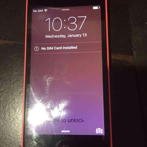 Pink iPhone 5c password locked