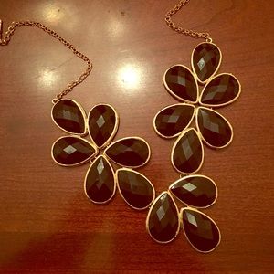 Black & gold statement necklace