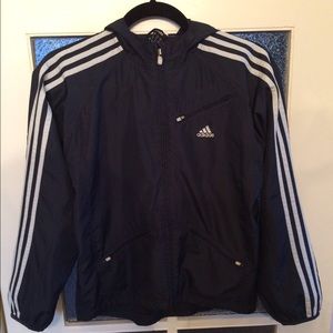 Adidas hooded windbreaker jacket