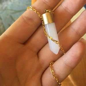 White Crystal Quartz Necklace