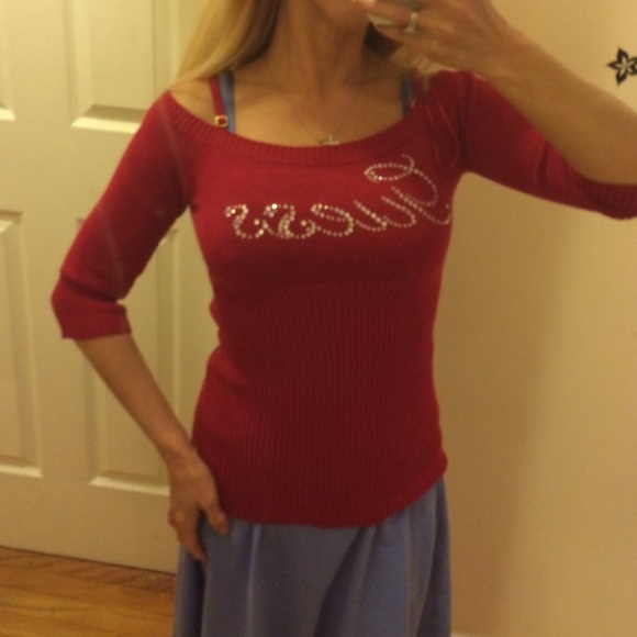 Guess Sweaters - Guess red sweater.