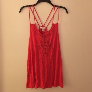 Pink Embroidered Tank 💕