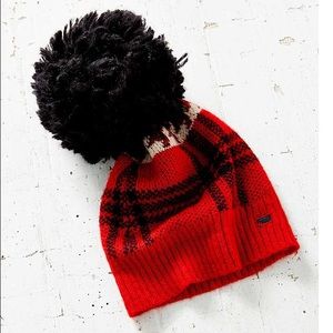 Woolrich Plaid Menswear Pompom Hat