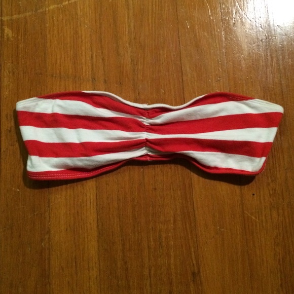 Red and white striped bandeau
