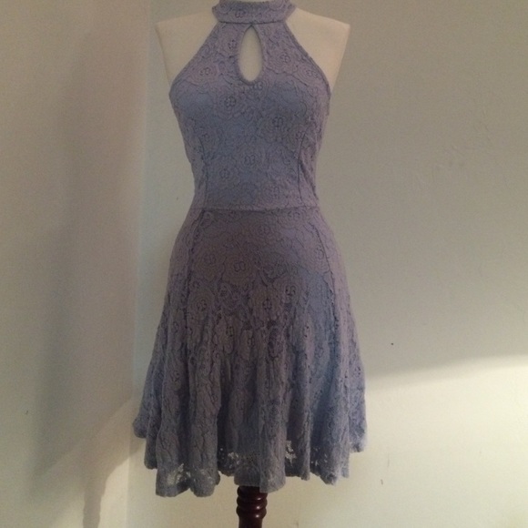 A light purple lace dress