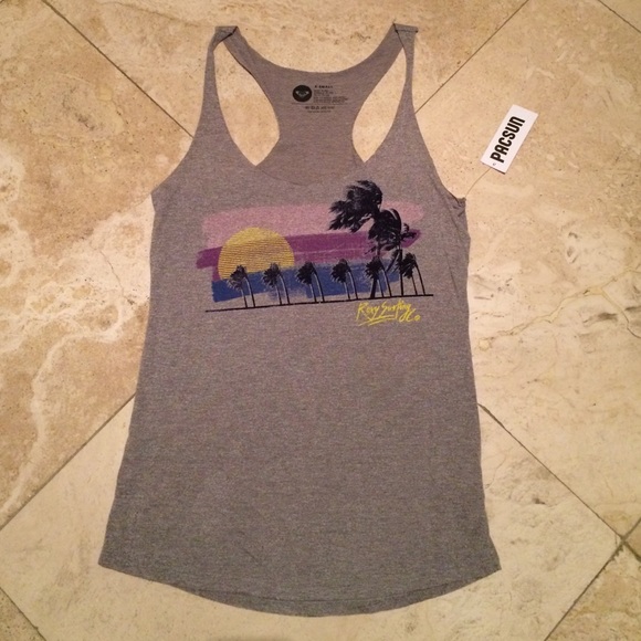 NWT!!! Roxy tank Palm tree sunset top