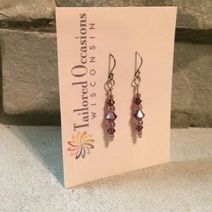Swarovski Crystal Amethyst Earrings