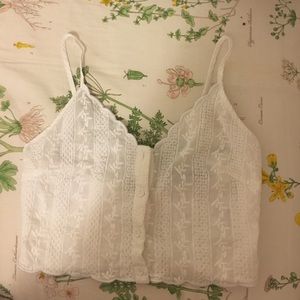 brandy Melville crochet cropped tank top