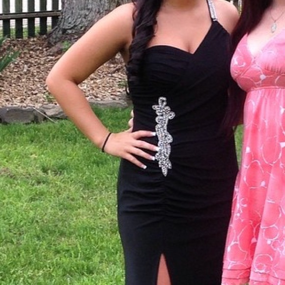 Black Prom Dress W/ Silver