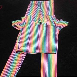 American apparel leggings and crop set