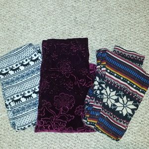 Patterened Textured Leggings bundle
