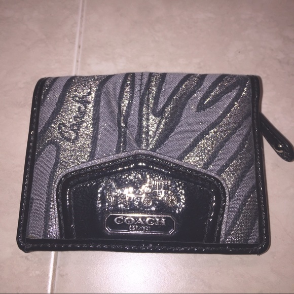 Coach Handbags - Coach Limited Edition Lurex Zebra Print Wallet