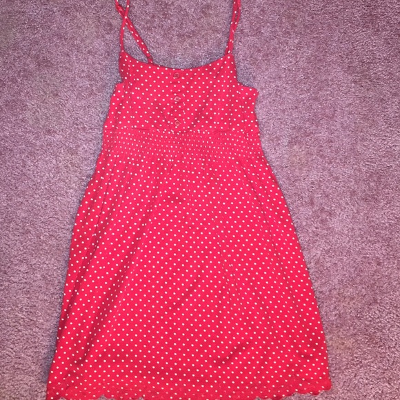 Red polka dot dress